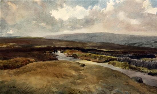 Joseph Pighills (1902-1984) Moorland scenes, largest 13 x 19in.